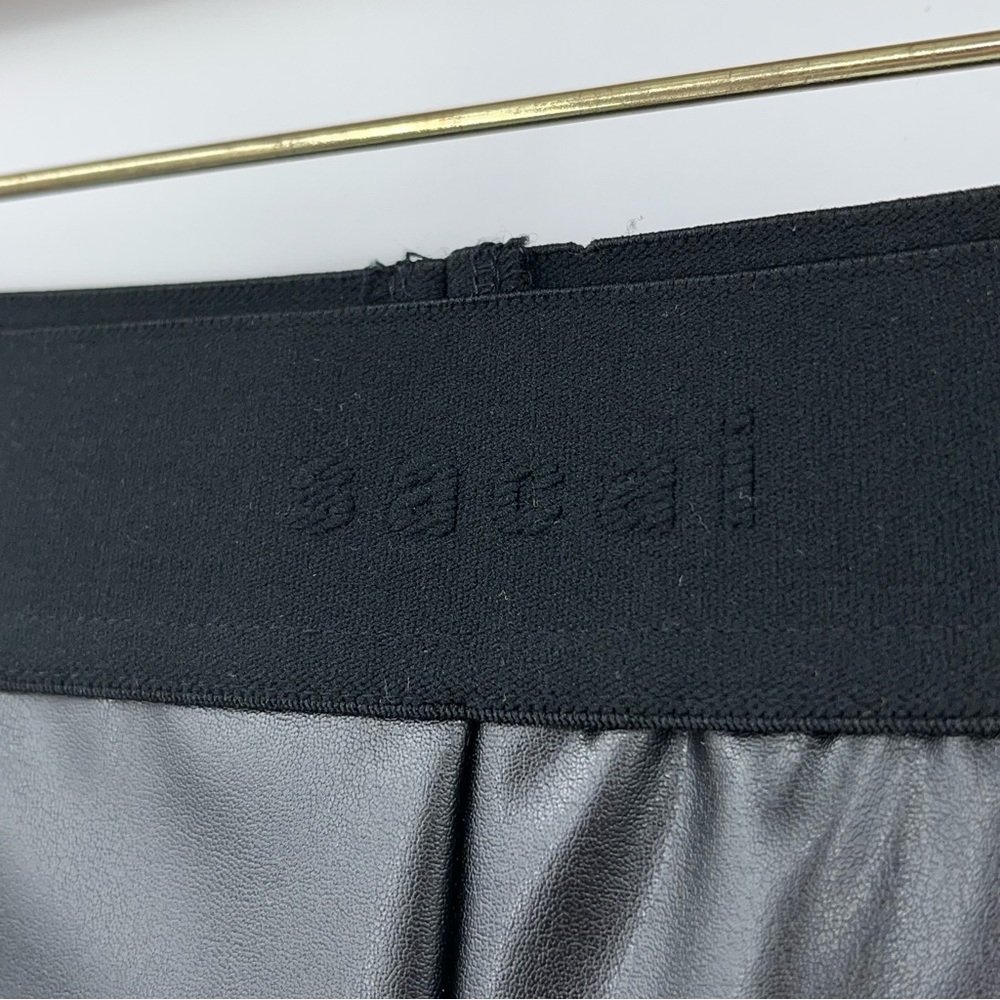 SACAI S Mixed-Media Faux Leather Leggings 0714 small black vegan - Picture 5 of 14